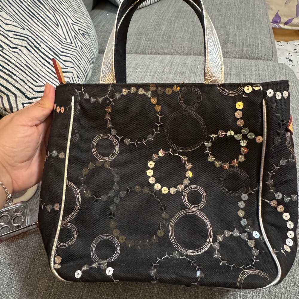 MZ Wallace gently used Black and Silver Women's Tote Bag